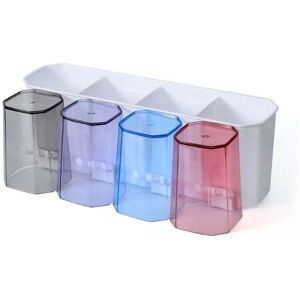 YMYNY Wall-mounted toothbrush holder for bathroom, toothpaste storage rack with 4 cups, colorful mumu YMYNY Wall-mounted toothbrush holder for bathroom, toothpaste storage rack with 4 cups, colorful mumu