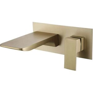 YMYNY Wall Mounted Waterfall Bathroom Faucet, Wall Mounted Basin Mixer Tap, Wall Mounted Brass Waterfall Faucet (Brushed Gold) MUMU YMYNY Wall Mounted Waterfall Bathroom Faucet, Wall Mounted Basin Mixer Tap, Wall Mounted Brass Waterfall Faucet (Brushed Gold) MUMU