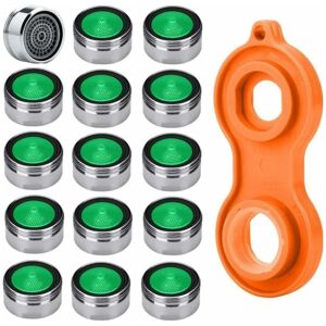 Linghhang - Water Saving Faucet Aerator 15pcs M24 Nozzle Breeze Jet Tap High Quality Brass Chrome Material + 1pc Universal Faucet Aerator Linghhang - Water Saving Faucet Aerator 15pcs M24 Nozzle Breeze Jet Tap High Quality Brass Chrome Material + 1pc Universal Faucet Aerator