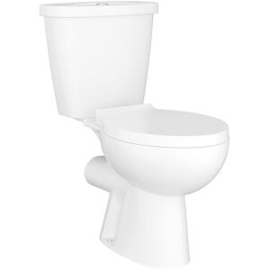 NRG - White Ceramic Close Coupled wc Modern Toilet with Soft Close Seat NRG - White Ceramic Close Coupled wc Modern Toilet with Soft Close Seat