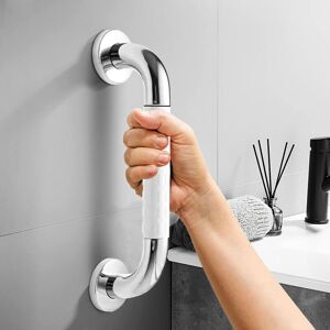 MEMKEY White Safety Bathtub Grab Bar Non-Slip with Fluorescent Light Wall Mounted Stainless Steel Grab Bar for Bathroom Toilet Handle for Kids/Elderly (40cm) MEMKEY White Safety Bathtub Grab Bar Non-Slip with Fluorescent Light Wall Mounted Stainless Steel Grab Bar for Bathroom Toilet Handle for Kids/Elderly (40cm)