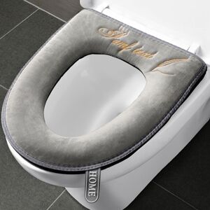 Linghhang - 2 Pack Soft Thick Toilet Seat Cover with Handle for Toilet Lid Washable Fits All Oval Toilet Seats Linghhang - 2 Pack Soft Thick Toilet Seat Cover with Handle for Toilet Lid Washable Fits All Oval Toilet Seats