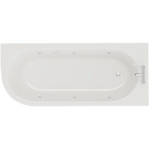 Wholesale Domestic Arc 1700mm x 750mm 6 Jet Chrome Flat Jet Right Hand Curved Whirlpool Shower Bath with White Acrylic Front Bath Panel Wholesale Domestic Arc 1700mm x 750mm 6 Jet Chrome Flat Jet Right Hand Curved Whirlpool Shower Bath with White Acrylic Front Bath Panel