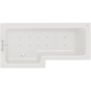 Wholesale Domestic - Loire 1700mm 12 Jet Chrome Easifit Left Hand l Shaped Shower Bath with Front Bath Panel Wholesale Domestic - Loire 1700mm 12 Jet Chrome Easifit Left Hand l Shaped Shower Bath with Front Bath Panel