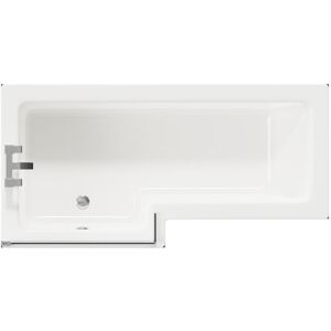 Wholesale Domestic - Loire 1700mm Left Hand l Shaped Shower Bath with Polished Chrome Bath Screen and Deep Blue Front and End Bath Panels Wholesale Domestic - Loire 1700mm Left Hand l Shaped Shower Bath with Polished Chrome Bath Screen and Deep Blue Front and End Bath Panels