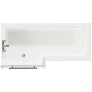 Wholesale Domestic - Loire 1700mm Left Hand l Shaped Shower Bath with Towel Rail Bath Screen and Nero Oak Front and End Bath Panel Wholesale Domestic - Loire 1700mm Left Hand l Shaped Shower Bath with Towel Rail Bath Screen and Nero Oak Front and End Bath Panel