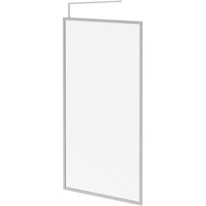 Pacco 10mm Clear Glass Polished Chrome 2000mm x 1200mm Fully Framed Walk In Shower Screen including Wall Channel and Support Bar - Wholesale Domestic Pacco 10mm Clear Glass Polished Chrome 2000mm x 1200mm Fully Framed Walk In Shower Screen including Wall Channel and Support Bar - Wholesale Domestic