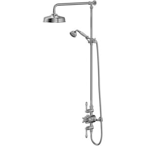Windsor - Traditional Polished Chrome Thermostatic Shower Bar Valve and Rigid Riser Kit with Diverter Windsor - Traditional Polished Chrome Thermostatic Shower Bar Valve and Rigid Riser Kit with Diverter