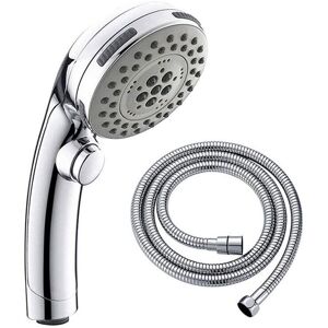 CYSLMUK With stop button, chrome-plated shower head, 5-mode hand shower set, 1.5 hose, one-button water stop shower head CYSLMUK With stop button, chrome-plated shower head, 5-mode hand shower set, 1.5 hose, one-button water stop shower head