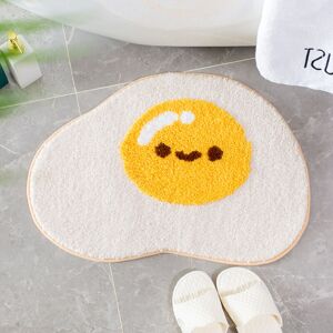 Linghhang - Yellow Bathroom Rug - Egg Shape Non-Slip Mat, Washable Microfiber Absorbent Floor Mat (Style 1) Linghhang - Yellow Bathroom Rug - Egg Shape Non-Slip Mat, Washable Microfiber Absorbent Floor Mat (Style 1)