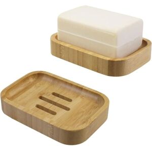 Set of 2 Natural Bamboo Soap Dishes for Bathroom Kitchen Sponge Holder Storage Accessories - Ymyny Set of 2 Natural Bamboo Soap Dishes for Bathroom Kitchen Sponge Holder Storage Accessories - Ymyny