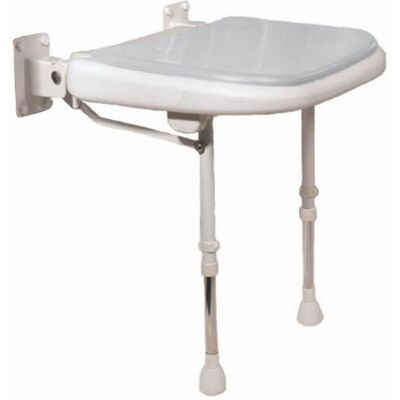 AKW - Foldable Padded Shower Seat - Support 253kg - Height 390-640mm - Stainless Steel AKW - Foldable Padded Shower Seat - Support 253kg - Height 390-640mm - Stainless Steel