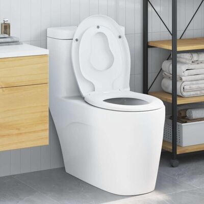 vidaXL White Round Duroplast Toilet Seat - Toilet Seat vidaXL White Round Duroplast Toilet Seat - Toilet Seat