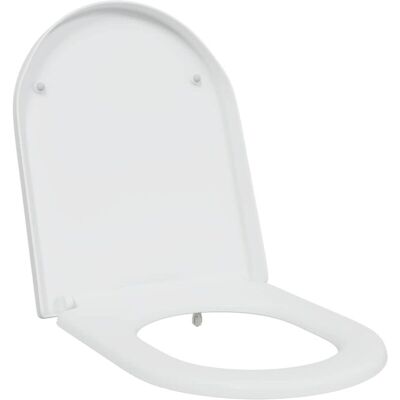 vidaXL White Plastic Toilet Seat - Toilet Seat vidaXL White Plastic Toilet Seat - Toilet Seat