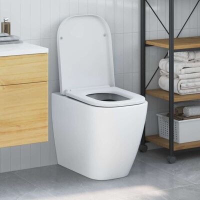 vidaXL White Plastic Standard Toilet Seat - Toilet Seat vidaXL White Plastic Standard Toilet Seat - Toilet Seat