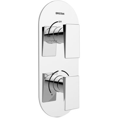 Bristan SAI SHCVO C Sail Recessed Thermostatic Dual Control Shower Valve Chrome Bristan SAI SHCVO C Sail Recessed Thermostatic Dual Control Shower Valve Chrome