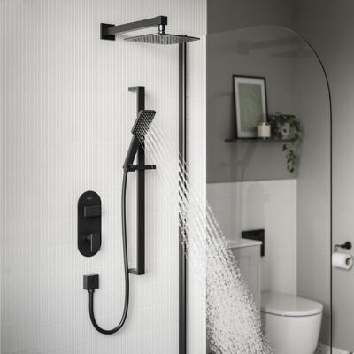 Bristan Tangram Dual Concealed Mixer Shower - Black Bristan Tangram Dual Concealed Mixer Shower - Black