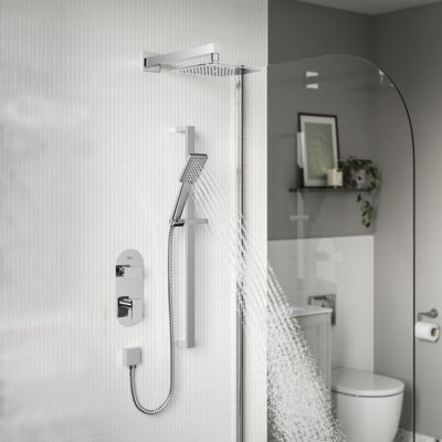 Bristan Tangram Dual Concealed Mixer Shower - Shower, Chrome, Model: Tangram, Dual, Fixed Head Bristan Tangram Dual Concealed Mixer Shower - Shower, Chrome, Model: Tangram, Dual, Fixed Head