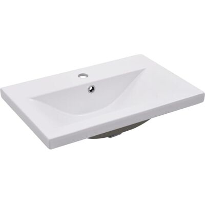 vidaXL Built-in Basin - Ceramic White - 61x39.5x18.5 cm vidaXL Built-in Basin - Ceramic White - 61x39.5x18.5 cm