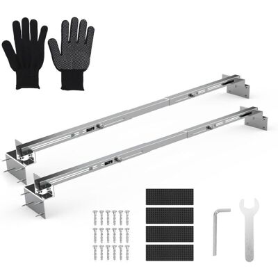 TEHTUY Built-in sink supports, adjustable stainless steel sink support, horizontal installation, space saving, heavy-duty repair kit for kitchen, bathroom TEHTUY Built-in sink supports, adjustable stainless steel sink support, horizontal installation, space saving, heavy-duty repair kit for kitchen, bathroom