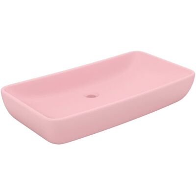 vidaXL Luxury Basin Rectangular Pink 71x38 cm Ceramic - Basin vidaXL Luxury Basin Rectangular Pink 71x38 cm Ceramic - Basin