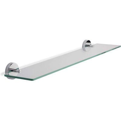 Croydex - Flexi-Fix Glass Shelf - Chrome - Bathroom Shelf Croydex - Flexi-Fix Glass Shelf - Chrome - Bathroom Shelf