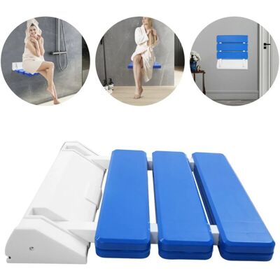 CNCEST Folding shower seat for wall mounting, up to 130 kg, Folding shower seat foldable for the shower chair, Folding shower seat wall mounting for CNCEST Folding shower seat for wall mounting, up to 130 kg, Folding shower seat foldable for the shower chair, Folding shower seat wall mounting for