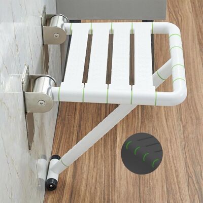 TORMATOR Folding Shower Seat with Support Feet, Adult Shower Chair for Disabled and Elderly People, Non-Slip, 304 Stainless Steel, 250 kg Capacity, White TORMATOR Folding Shower Seat with Support Feet, Adult Shower Chair for Disabled and Elderly People, Non-Slip, 304 Stainless Steel, 250 kg Capacity, White
