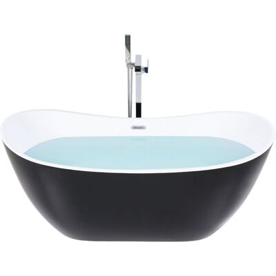 Beliani Antigua Black Freestanding Acrylic Bathtub - Bathtub Beliani Antigua Black Freestanding Acrylic Bathtub - Bathtub
