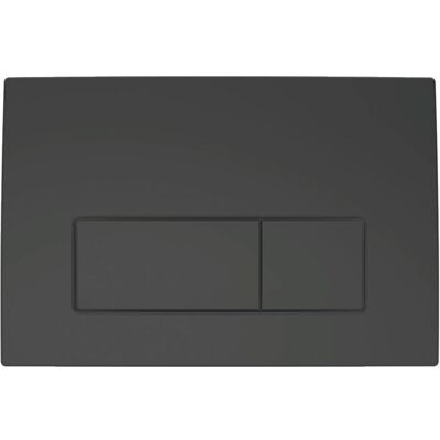 Geberit Delta 50 Double Flush Button - Matte Black - 24.6x16.4cm Geberit Delta 50 Double Flush Button - Matte Black - 24.6x16.4cm