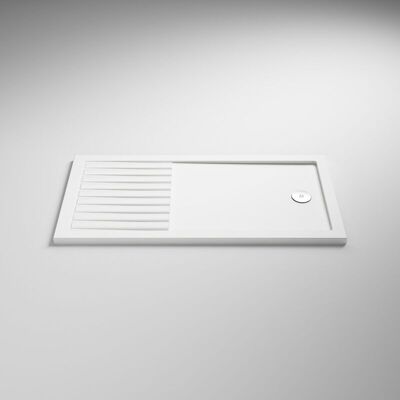 Nuie Pearlstone White Rectangular Walk-In Shower Tray - Shower Tray Nuie Pearlstone White Rectangular Walk-In Shower Tray - Shower Tray
