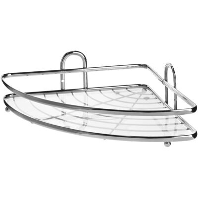 KADAX Corner Shelf, Wall Corner Shelf made of chrome steel, Bathroom Corner Shelf, 1 Tier KADAX Corner Shelf, Wall Corner Shelf made of chrome steel, Bathroom Corner Shelf, 1 Tier