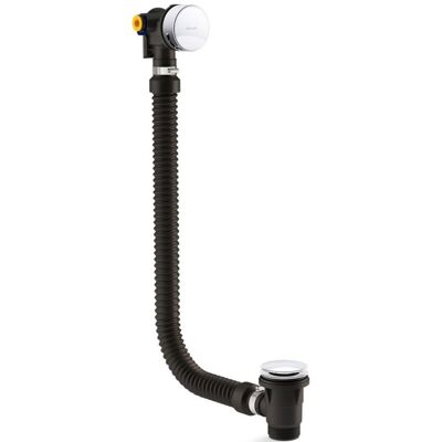 MIRA Kohler Overflow Bath Filler Chrome Click Clack Popup Push Button Bath Waste MIRA Kohler Overflow Bath Filler Chrome Click Clack Popup Push Button Bath Waste