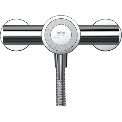 Mira Element Ev Exposed Thermostatic Mixer Chrome Shower Valve - 153mm Centres Mira Element Ev Exposed Thermostatic Mixer Chrome Shower Valve - 153mm Centres