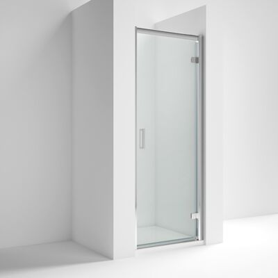 Nuie Rene Hinged Shower Door 700mm Wide With Polished Chrome Profile - 6mm Glass Nuie Rene Hinged Shower Door 700mm Wide With Polished Chrome Profile - 6mm Glass