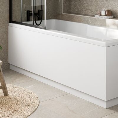 Aquari - Modern Bathroom 1800mm Front Bath Panel 18mm Mdf White Gloss Plinth Easy Cut Aquari - Modern Bathroom 1800mm Front Bath Panel 18mm Mdf White Gloss Plinth Easy Cut