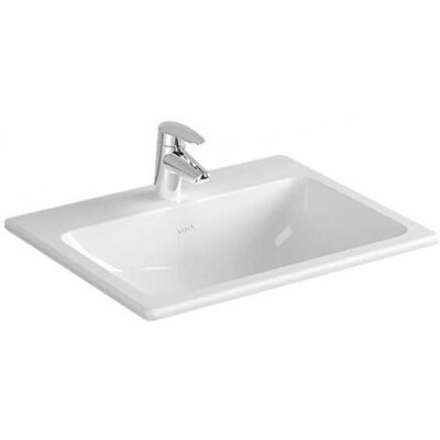 Vitra S20 Wall-mounted Sink - 55x45cm, White, Ceramic, Modern Vitra S20 Wall-mounted Sink - 55x45cm, White, Ceramic, Modern