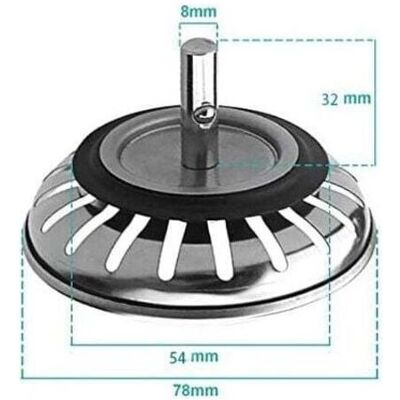 OEM Removable Stainless Steel Basket, 78 Mm Diameter, Kitchen Sink Accessories, Water Supply, Umbrella-style Closure, Washbasin Cover OEM Removable Stainless Steel Basket, 78 Mm Diameter, Kitchen Sink Accessories, Water Supply, Umbrella-style Closure, Washbasin Cover