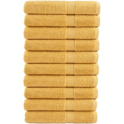 vidaXL Premium Sauna Towels - 10 pcs, Gold, 80x200 cm vidaXL Premium Sauna Towels - 10 pcs, Gold, 80x200 cm
