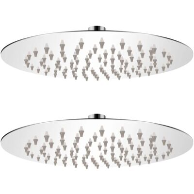vidaXL 2x Rain Shower Head Stainless Steel - Shower Head vidaXL 2x Rain Shower Head Stainless Steel - Shower Head