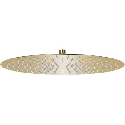 vidaXL Gold Rain Shower Head 40cm Stainless Steel Round Bathroom Fixture vidaXL Gold Rain Shower Head 40cm Stainless Steel Round Bathroom Fixture