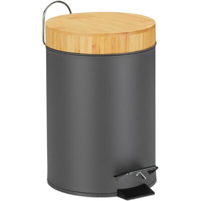 Relaxdays Bathroom Pedal Bin, 3 L, Rubbish Disposal, Soft Close, Sanitary Waste, with Lid, 24.5 x 17 x 23 cm, Grey Relaxdays Bathroom Pedal Bin, 3 L, Rubbish Disposal, Soft Close, Sanitary Waste, with Lid, 24.5 x 17 x 23 cm, Grey