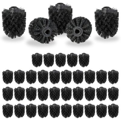 Set of 40 Relaxdays Toilet Brush Heads, Loose Toilet Brushes, 12 mm Threads, Replacement Heads, Diameter 7 cm, Black Set of 40 Relaxdays Toilet Brush Heads, Loose Toilet Brushes, 12 mm Threads, Replacement Heads, Diameter 7 cm, Black