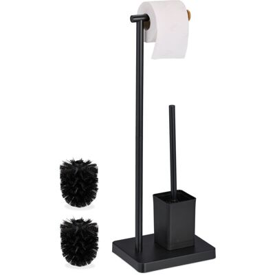 Relaxdays Steel Toilet Paper Holder & Brush Set - Bathroom Accessory Relaxdays Steel Toilet Paper Holder & Brush Set - Bathroom Accessory