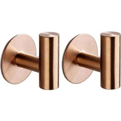 TORMATOR (Rose Gold) 2-Piece Adhesive Wall-Mounted Bathroom Hooks, Kitchen Towel Hooks, No-Drill Picture Hangers, Self-Adhesive Stainless Steel Bath Towel TORMATOR (Rose Gold) 2-Piece Adhesive Wall-Mounted Bathroom Hooks, Kitchen Towel Hooks, No-Drill Picture Hangers, Self-Adhesive Stainless Steel Bath Towel