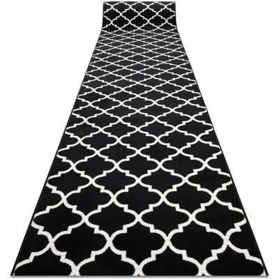 Rugsx - Runner bcf morad Trelis Moroccan trellis black / cream 60 cm black 60x920 cm Rugsx - Runner bcf morad Trelis Moroccan trellis black / cream 60 cm black 60x920 cm