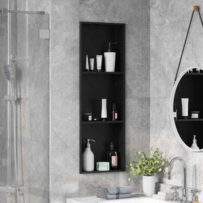 Vidaxl - Shower Niche Black 90 x 30 x 9.5 cm Stainless Steel Vidaxl - Shower Niche Black 90 x 30 x 9.5 cm Stainless Steel