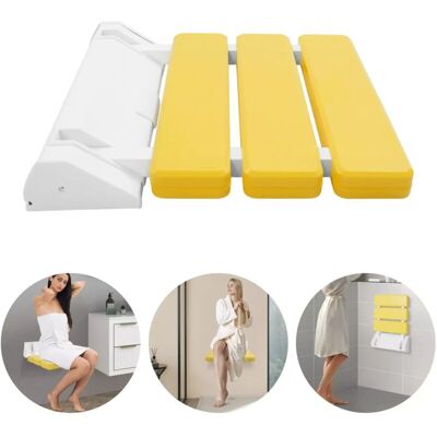 CNCEST Shower Seat Folding Wall Mounted Bathroom Chair Strong Fold Up Down Bath Seat CNCEST Shower Seat Folding Wall Mounted Bathroom Chair Strong Fold Up Down Bath Seat