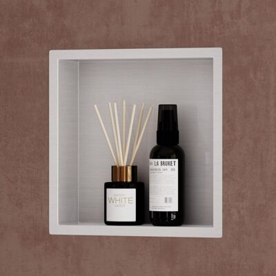 Tinor - Silver Tileable Shower Niche 30x30cm Stainless Steel Recessed Wall Shelf 1 Piece Tinor - Silver Tileable Shower Niche 30x30cm Stainless Steel Recessed Wall Shelf 1 Piece
