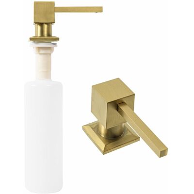Rea Gold Brush Square Soap Dispenser - Soap Dispenser Rea Gold Brush Square Soap Dispenser - Soap Dispenser